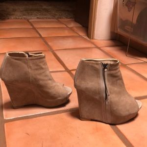 Zara wedge open toe booties